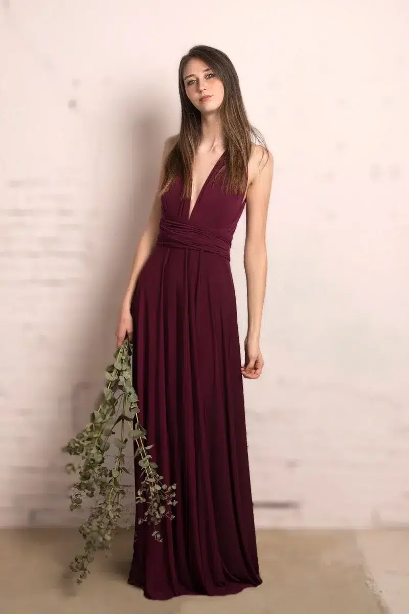 infinit long dress aubergine bf2462b8