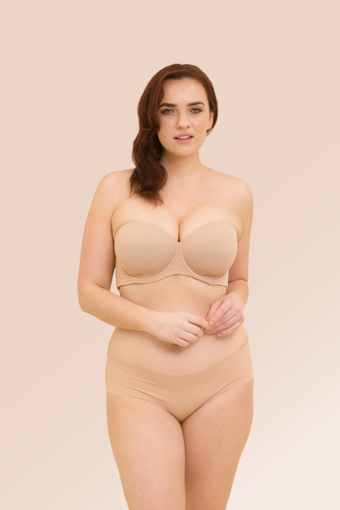 soutien gorge bandeau invisible sans bretelle grandes tailles back to glam 1