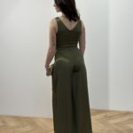 combinaison en satin olive