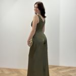 combinaison en satin olive