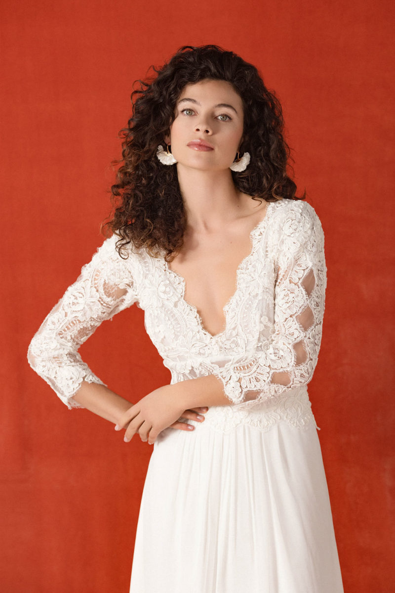 rita manches 3 4 robe de mariee elsa gary 2026 2