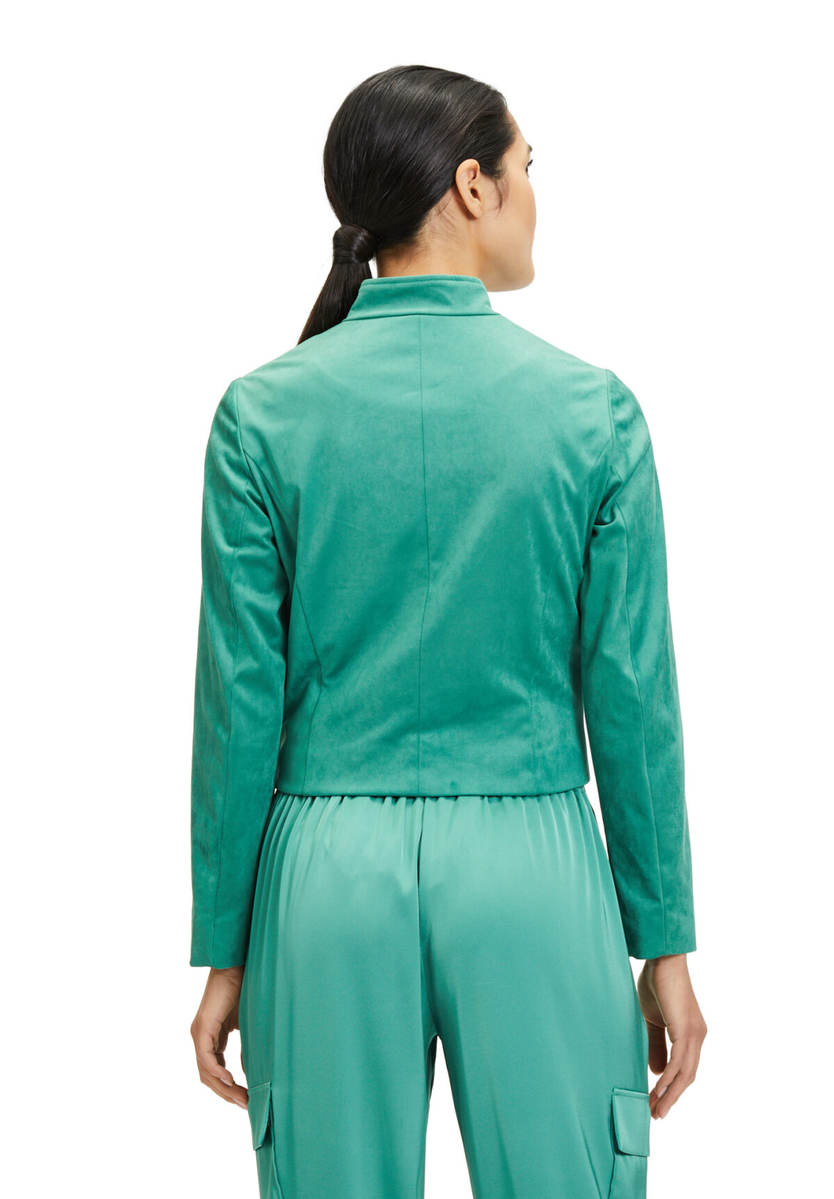 veste en suédine verte