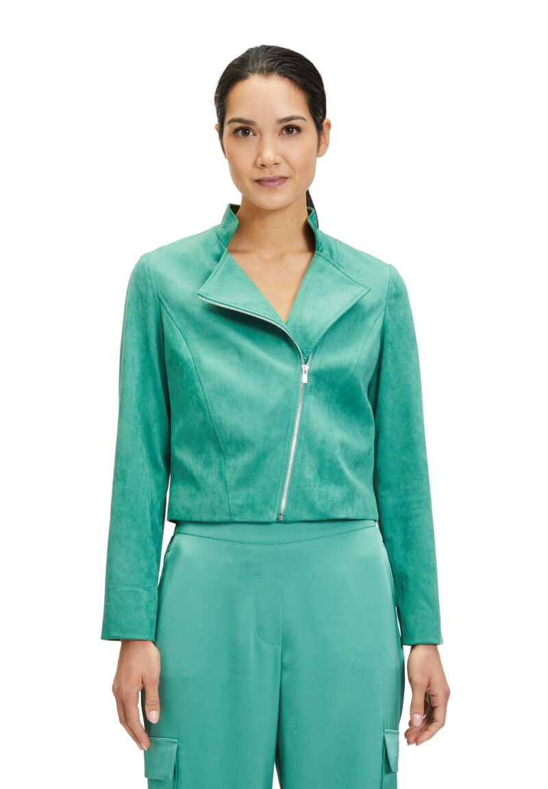 veste en suédine verte