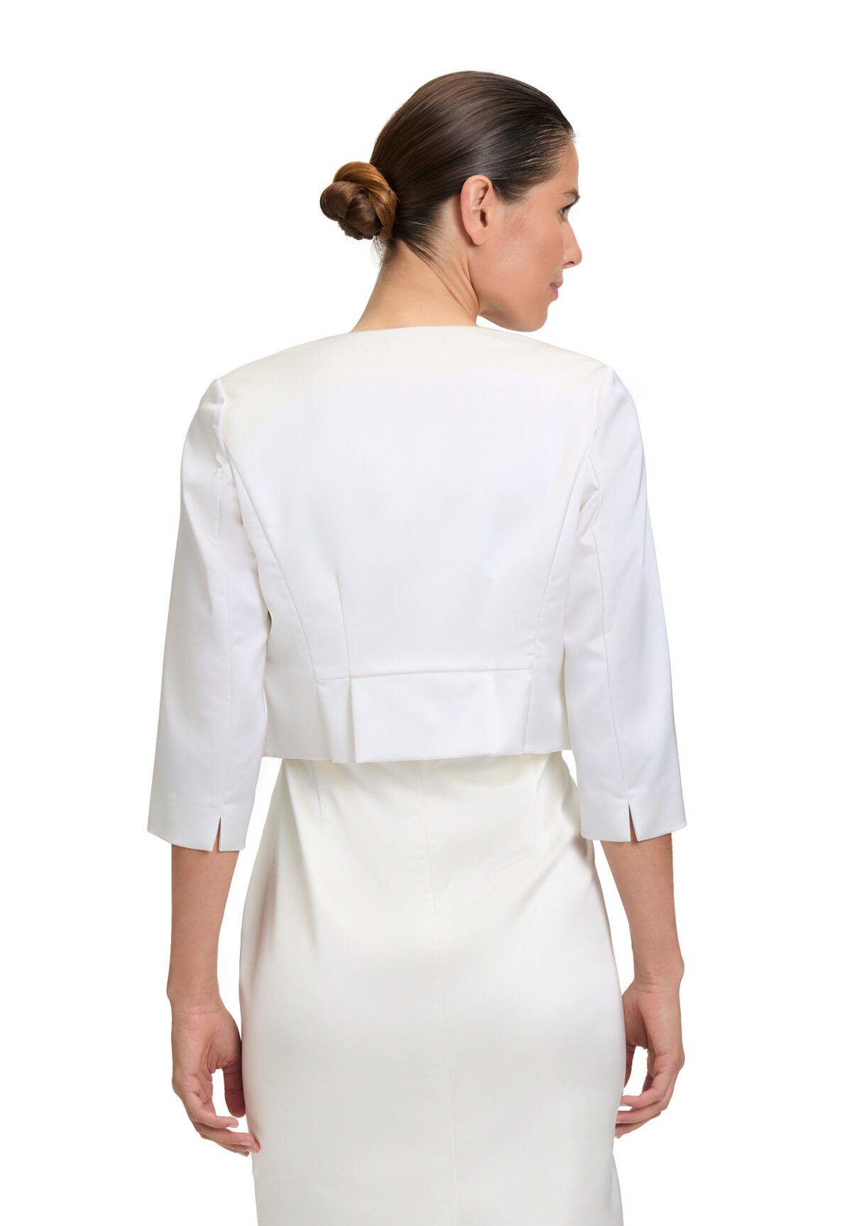 boléro blanc en satin