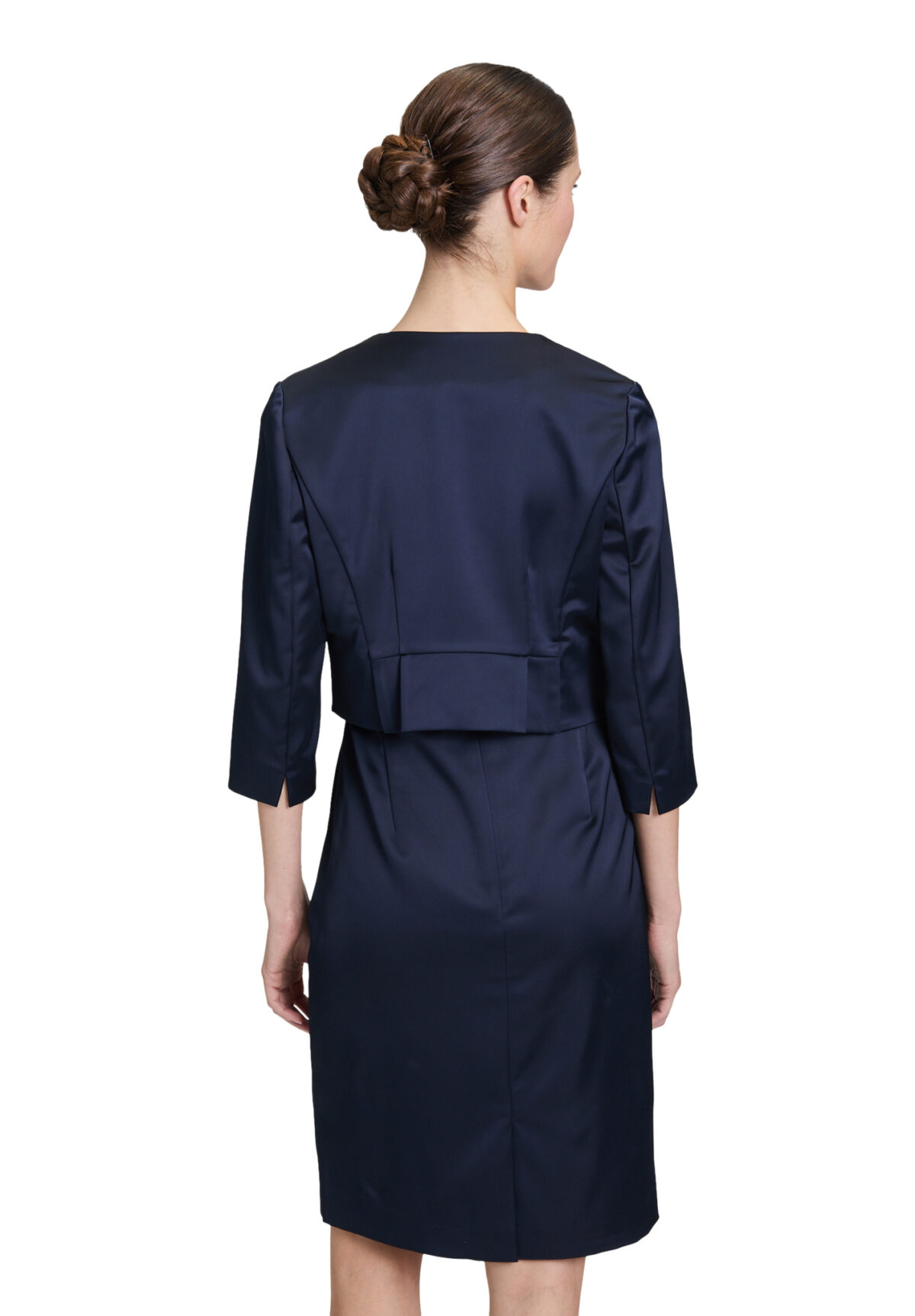 boléro en satin marine