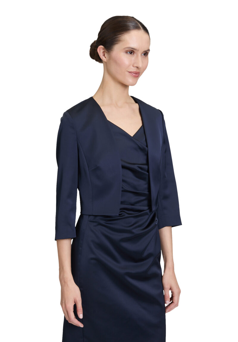 boléro en satin marine