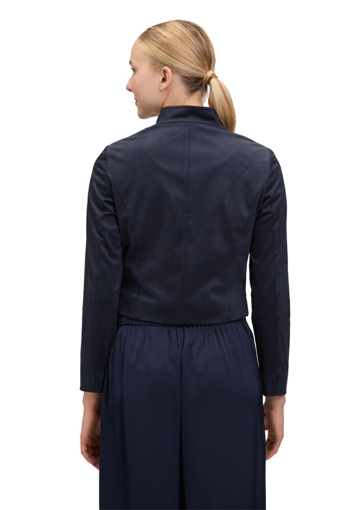 veste en suédine marine
