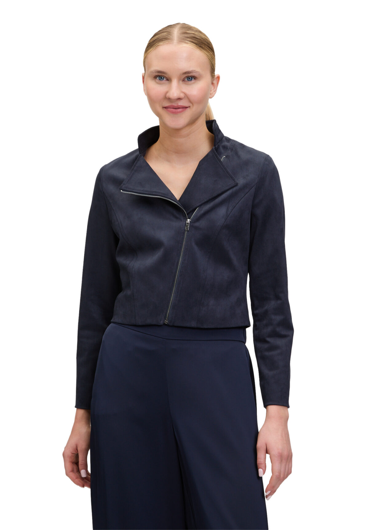 veste en suédine marine