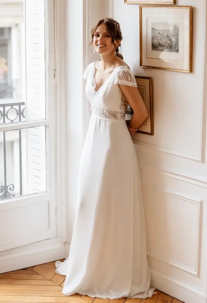 victoire robe de mariee elegante profil elsa gary