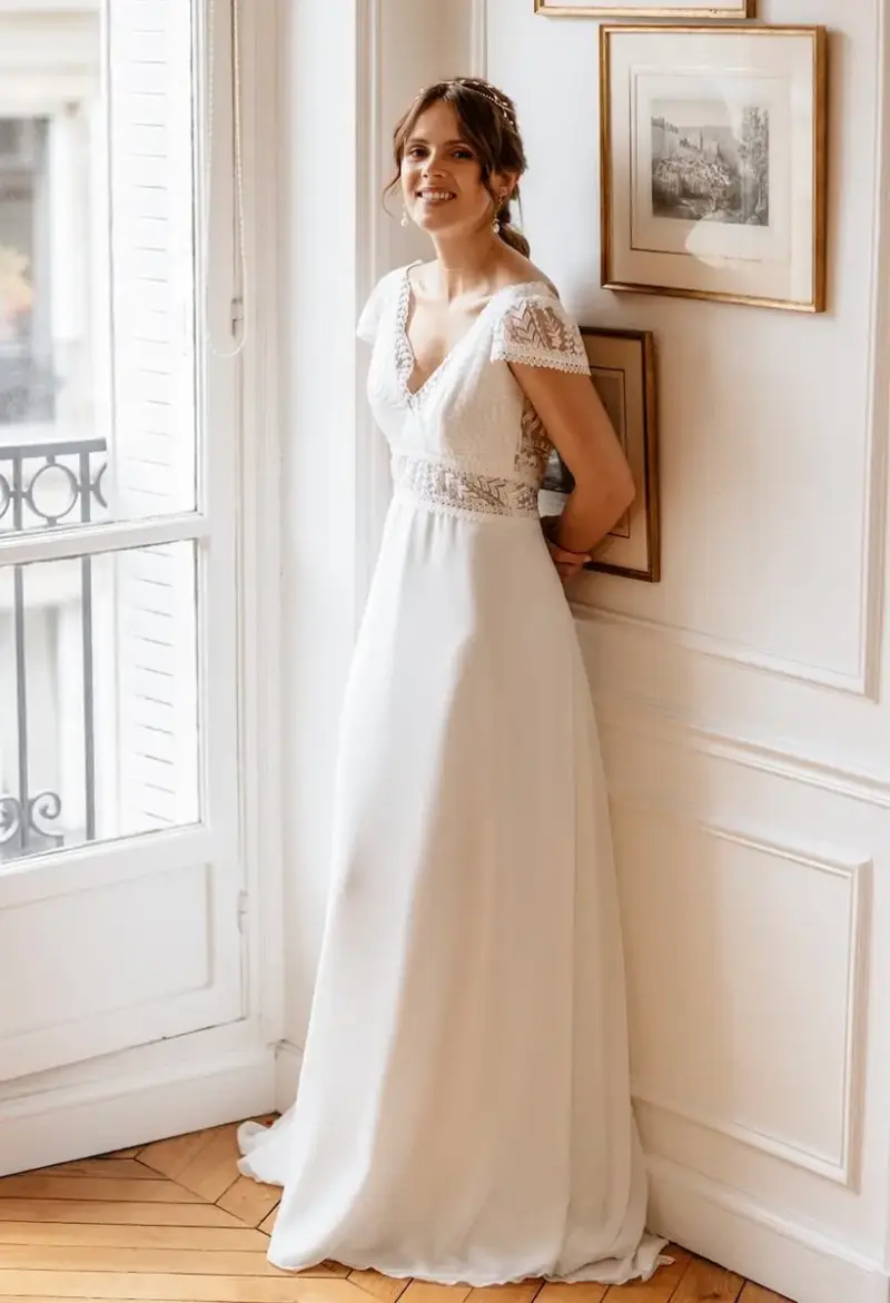 victoire robe de mariee elegante profil elsa gary